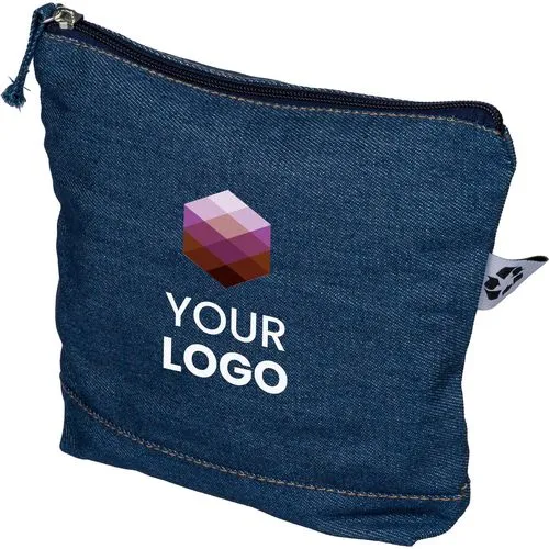 Trousse de maquillage en denim recyclé Orin