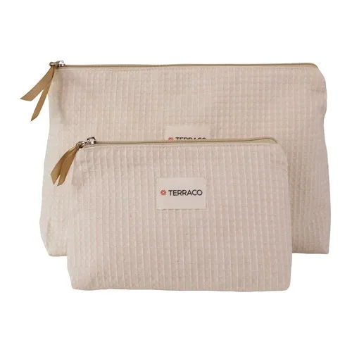 Trousse en coton nid d'abeille