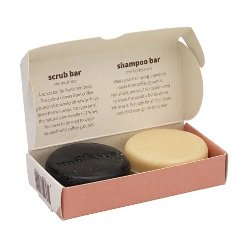 Unwaste Duopack Scrub & Shampoo bar Koffieolie